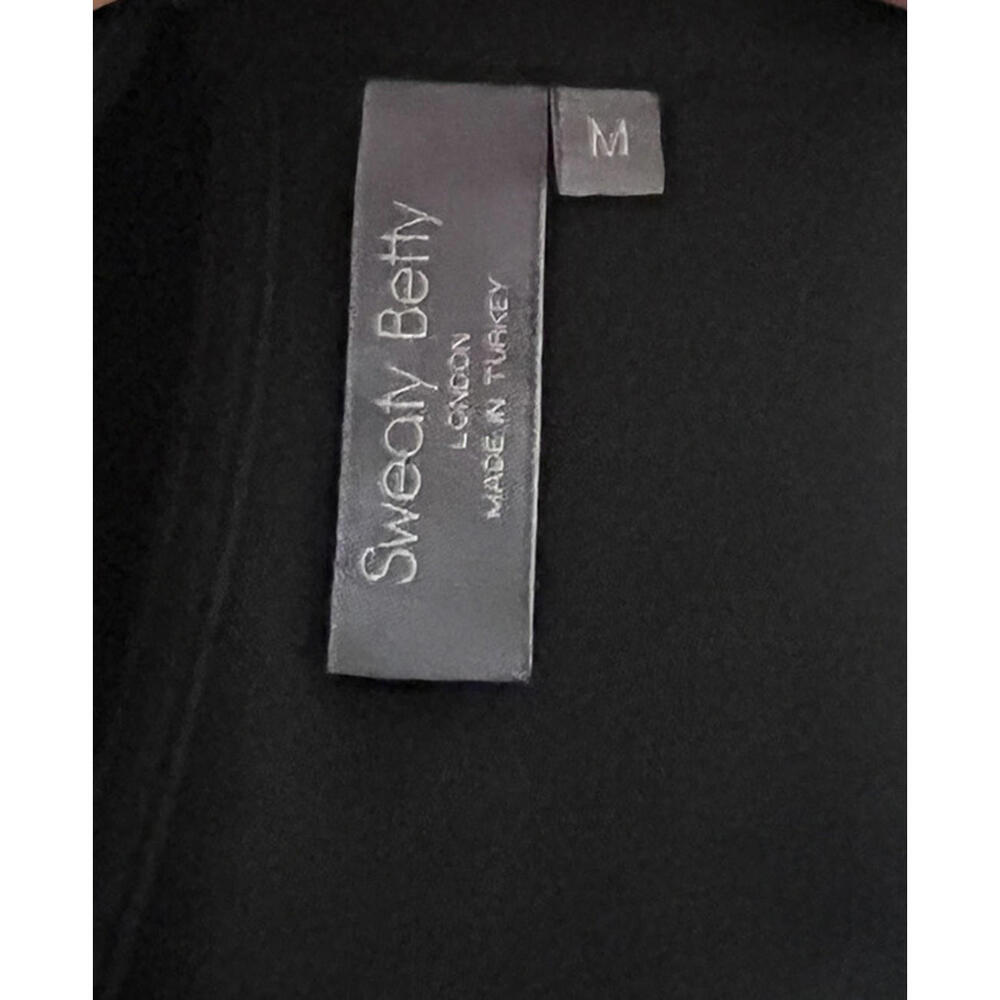 New SWEATY BETTY Cruise V-Neck Wide Leg Cropped Jumpsuit Black Size M Retail$128 - Picture 11 of 12